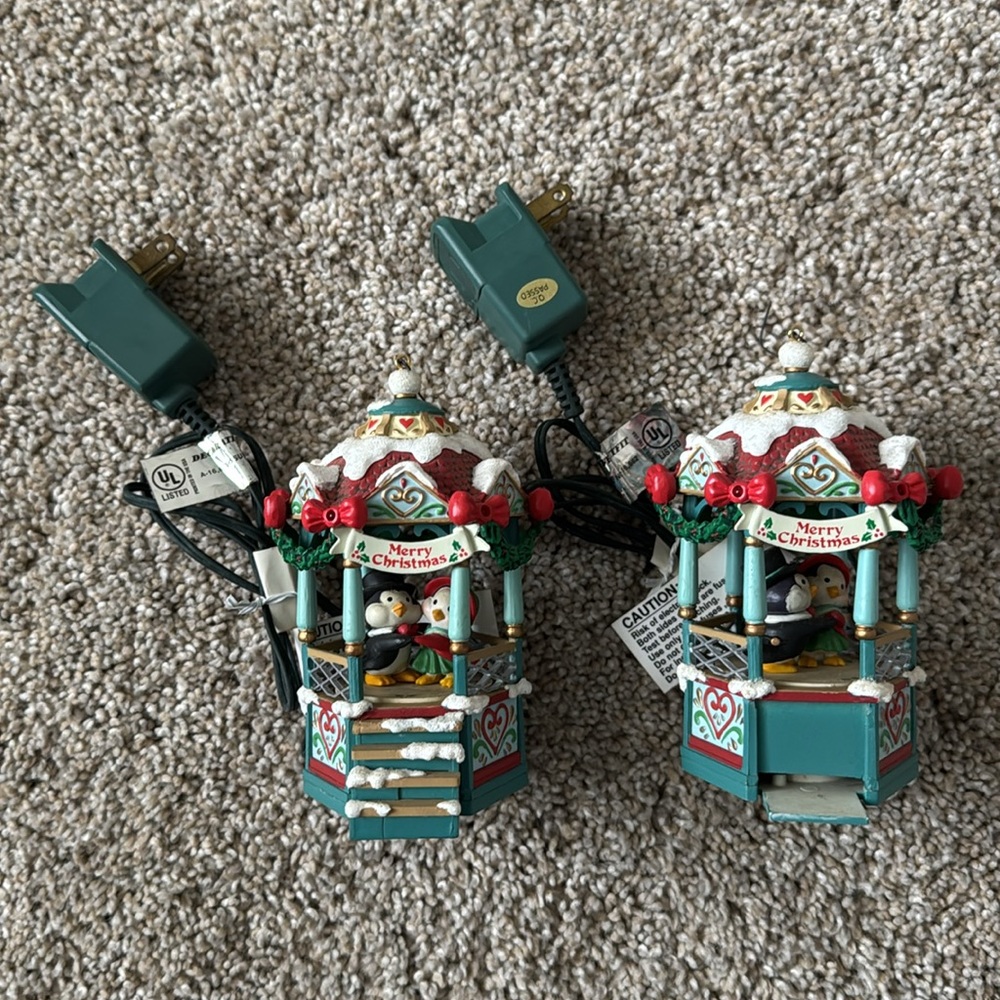 Carlton Cards Lights & Motion "Dancing Til Daylight" Carousel Ornaments